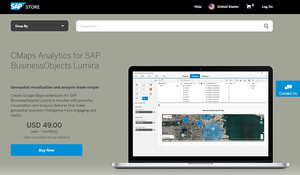 CMaps Analytics for SAP Lumira Now Available on SAPStore.com