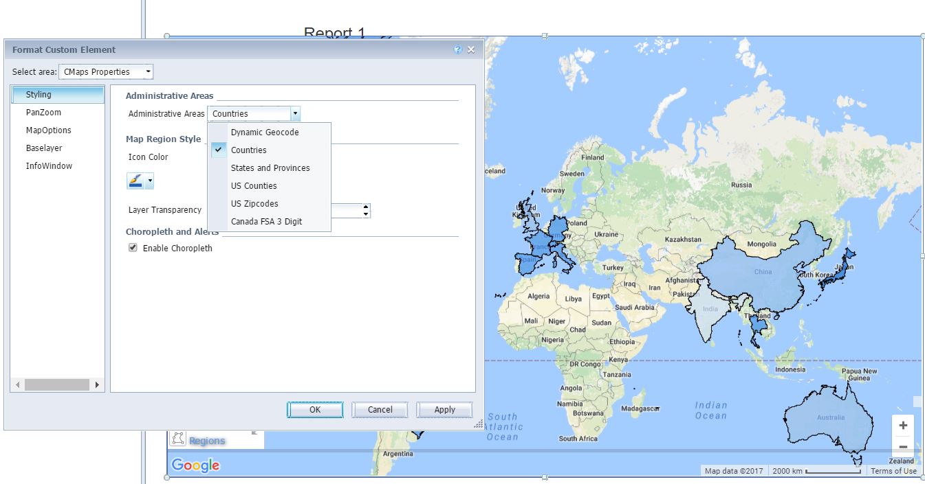 New CMaps Element for SAP BusinessObjects Reports